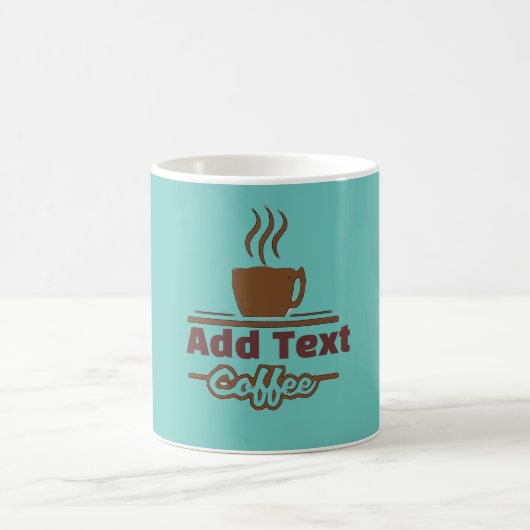 コーヒーサイン、名前の追加 コーヒーマグカップ (中央)