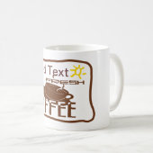 コーヒーサイン、名前の追加 コーヒーマグカップ (正面右)