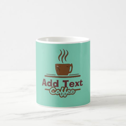 コーヒーサイン、名前の追加 コーヒーマグカップ (中央)
