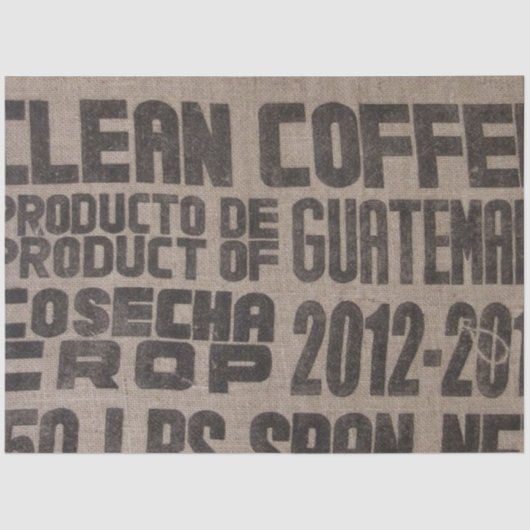 コーヒーサック家具デコペ紙 薄葉紙 (正面)