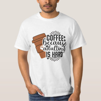 コーヒーサドラリンは懸命メンズ Tシャツ