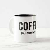 コーヒーサバイバルおもしろいシースコーヒーマグ ツートーンマグカップ (正面左)