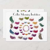 コーヒーサークルへの招待カード 招待状 (正面/裏面)