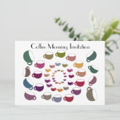 コーヒーサークル招待状カード 招待状 (スタンド正面)