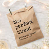 コーヒーザパーフェクトブレンド結婚式の引き出物バッグ フェイバーバッグ (クリップ留めされた状態)