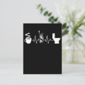 コーヒーシガレットユーモア喫煙者 ポストカード (スタンド正面)