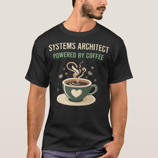 コーヒーシステムアーキテクトを搭載 Tシャツ (正面)