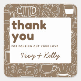 コーヒーシャワーフェイバーステッカー スクエアシール