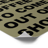 コーヒーシャワーヘッドおもしろいのポスターサイン ポスター (角)