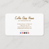 コーヒーショップかわいいロイヤリティカード ロイヤリティカード (裏面)