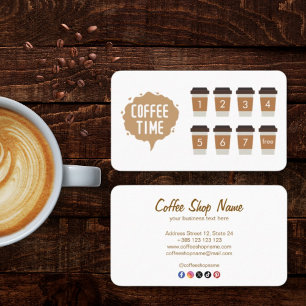 コーヒーショップかわいいロイヤリティカード ロイヤリティカード