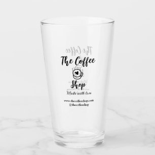 コーヒーショップとウェブサイトのソーシャルメディアビジネス タンブラーグラス