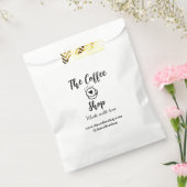 コーヒーショップとウェブサイトのソーシャルメディアビジネス フェイバーバッグ (封をした状態)