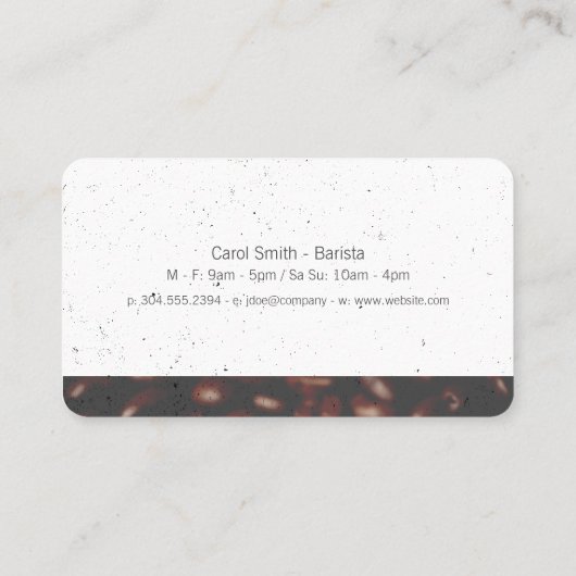 コーヒーショップとコーヒー豆 名刺 (裏面)