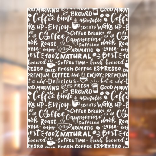 コーヒーショップのウィンドウのデカールモダン、ウィンドウの固定 ウィンドウサイン (シート2)