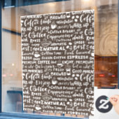 コーヒーショップのウィンドウのデカールモダン、ウィンドウの固定 ウィンドウサイン (カフェ窓)