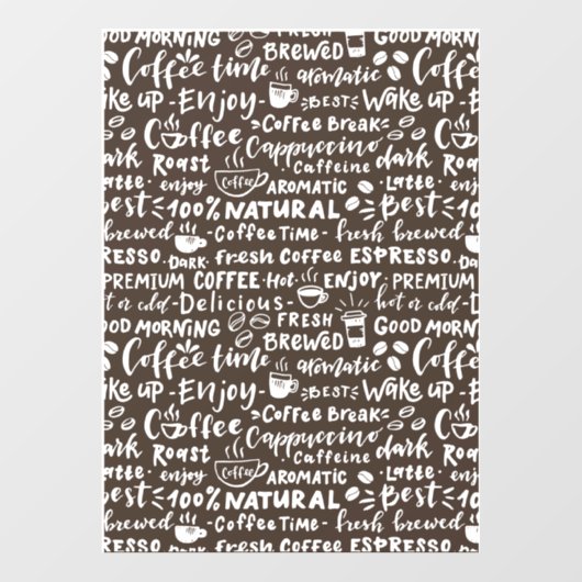 コーヒーショップのウィンドウのデカールモダン、ウィンドウの固定 ウィンドウサイン (シート)