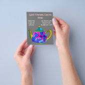 コーヒーショップのカフェ広告ポット チラシ (手)