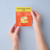 コーヒーショップのカフェ広告 チラシ (手)