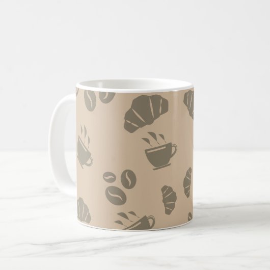コーヒーショップのスタイルパターン コーヒーマグカップ (正面左)