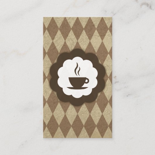 コーヒーショップのダイアモンスタンプカード ロイヤリティカード (正面)