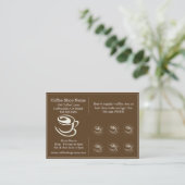 コーヒーショップのパンチカード ロイヤリティカード (スタンド正面)