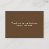 コーヒーショップのパンチカード ロイヤリティカード (裏面)