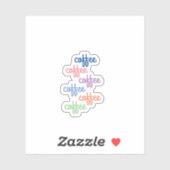 コーヒーショップのビジネスのステッカー用のコーヒータイポグラフィ シール (シート)