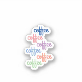コーヒーショップのビジネスのステッカー用のコーヒータイポグラフィ シール