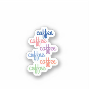 コーヒーショップのビジネスのステッカー用のコーヒータイポグラフィ シール