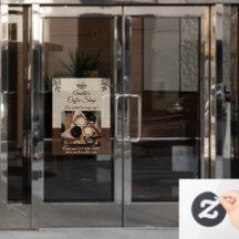 コーヒーショップのビジネスフロントドア広告をカスタマイズ