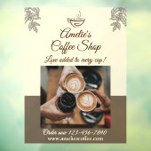 コーヒーショップのビジネスフロントドア広告をカスタマイズ ウィンドウサイン (シート3)