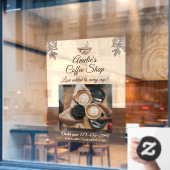 コーヒーショップのビジネスフロント大型カスタマイズ ウィンドウサイン (カフェ窓)