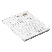 コーヒーショップのビジネス請求書ノート ノートパッド (アングル)