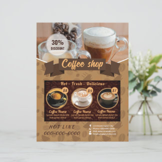 コーヒーショップのフライヤーテンプレート