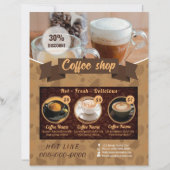コーヒーショップのフライヤーテンプレート (正面)