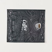 コーヒーショップのブランケット タペストリー (正面(横))