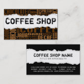 コーヒーショップのページのリッピング 名刺 (正面/裏面)