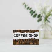 コーヒーショップのページのリッピング 名刺 (スタンド正面)