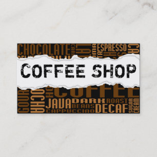 コーヒーショップのページのリッピング 名刺