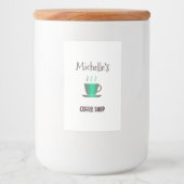 コーヒーショップのホットカップシルエット フードラベル (正面)