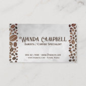 コーヒーショップのロゴ |コーヒー豆 名刺 (裏面)