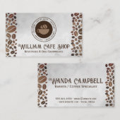 コーヒーショップのロゴ |コーヒー豆 名刺 (正面/裏面)