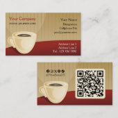 コーヒーショップの名刺 名刺 (正面/裏面)