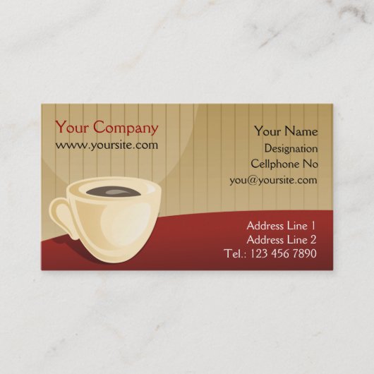 コーヒーショップの名刺 名刺 (正面)