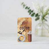 コーヒーショップの名刺 名刺 (スタンド正面)