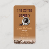 コーヒーショップの名刺 名刺 (裏面)