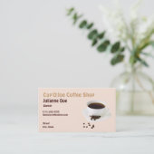 コーヒーショップの名刺 名刺 (スタンド正面)
