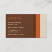 コーヒーショップの名刺 名刺 (裏面)