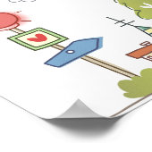 コーヒーショップの女性 ポスター (角)